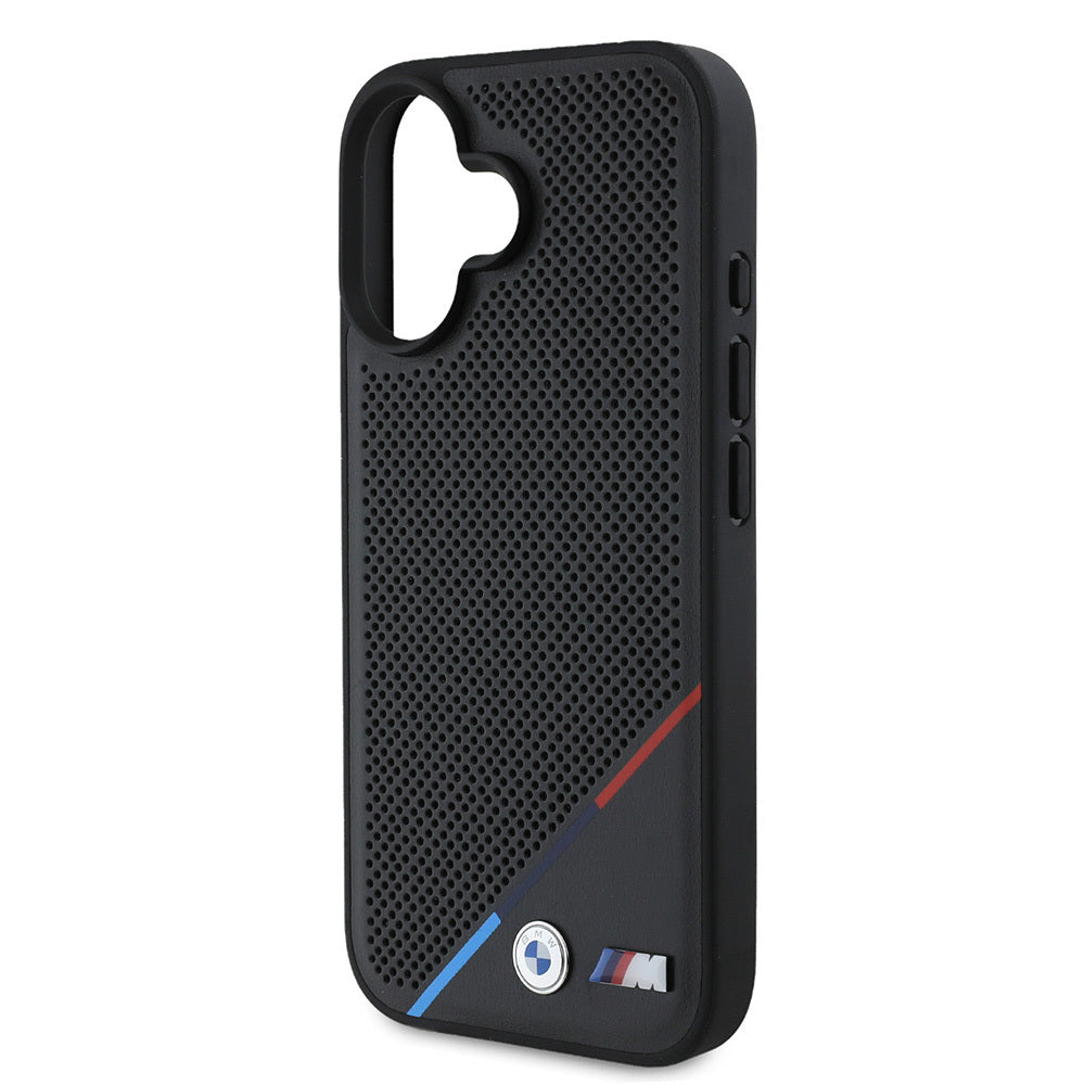 BMW iPhone 16 Plus Orjinal Lisanslı Magsafe Şarj Özellikli M Logolu Üç Çizgili Delikli Deri Telefon Kılıfı-8 BMW iPhone 16 Plus Orjinal Lisanslı Magsafe Şarj Özellikli M Logolu Üç Çizgili Delikli Deri Telefon Kılıfı-8